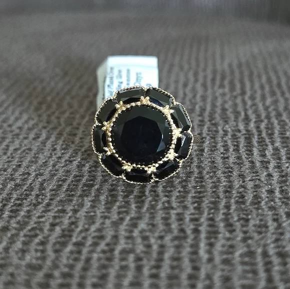 Shivam Black🖤 Onyx Flower🏵 Ring💍 - Picture 3 of 16
